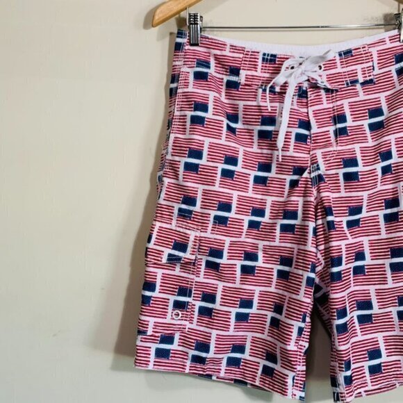 Old Navy Men's Size Small American Flag Patriotic Swimming Trunks - Picture 3 of 6
